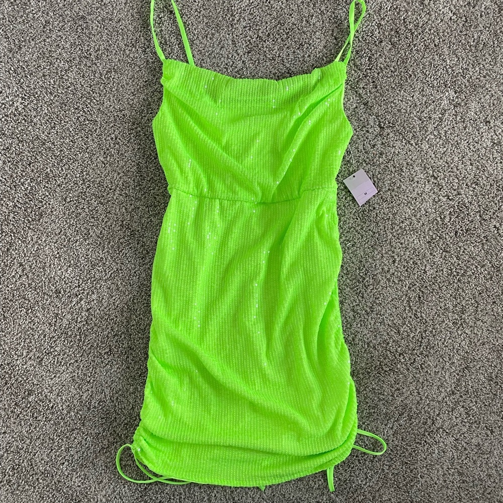 Neon Spaghetti Strap Dress